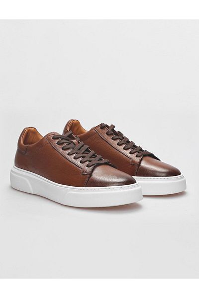 harrow Genuine Leather Tan Lace-Up Men's Sports Shoes