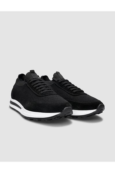 Cabani Knitwear Black Lace-Up Men's Sneaker