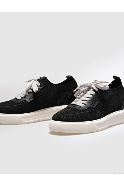 Cabani Πλεκτά Μαύρα Ανδρικά Αθλητικά Παπούτσια με κορδόνια