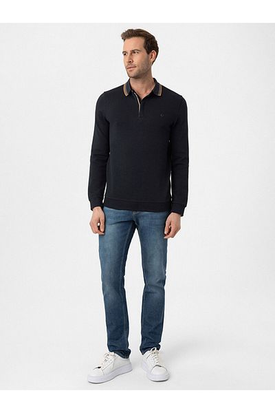 LC Waikiki LCWAIKIKI Classic Polo Collar Long Sleeve Pike Men's T-shirt