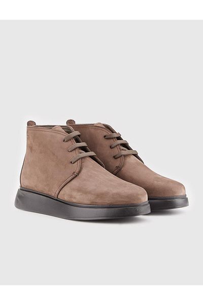 Cabani Genuine Leather Tan Lace-Up Men's Casual Boots