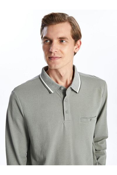 LC Waikiki LCWAIKIKI Classic Polo Collar Long Sleeve Pike Men's T-shirt