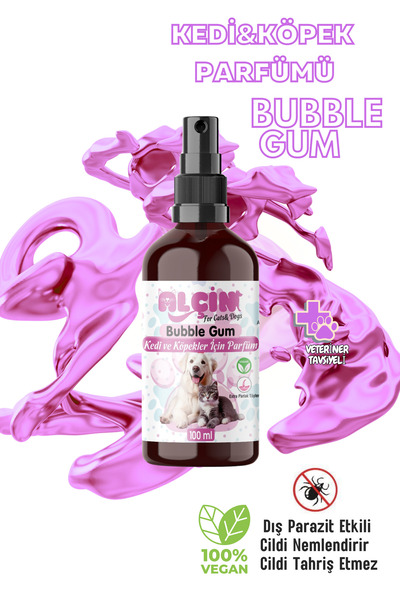 ALÇİN Kedi Ve Köpek Parfümü Tüy Dökülmesi Engelleyi İcerik Bubble Gum Kokulu ...