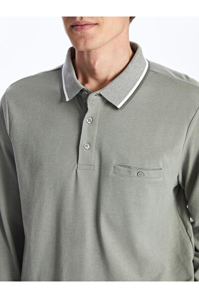LC Waikiki LCWAIKIKI Classic Polo Yaka Uzun Kollu Pike Erkek Tişört