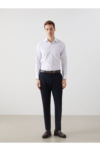 LC Waikiki Slim Fit Long Sleeve Striped Poplin Men's Shirt