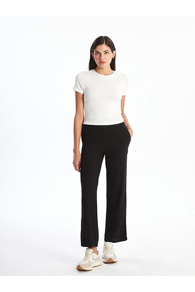 LC Waikiki LCWAIKIKI Pantaloni de damă clasici cu textura elastică în talie