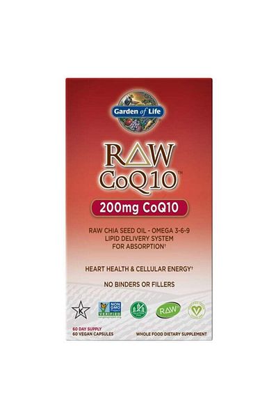GARDEN OF LIFE Raw CoQ10, 60 Veggie Capsules, 200 mg