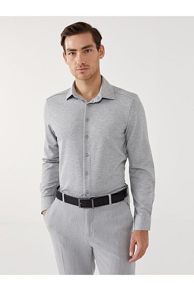 LC Waikiki Ανδρικό μακρυμάνικο πουκάμισο LCW Vision Slim Fit