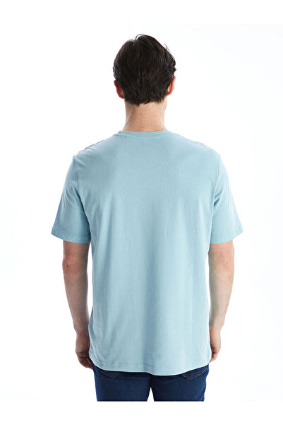 LC Waikiki Ανδρικό μπλουζάκι LCWAIKIKI Classic Crew με λαιμόκοψη κοντό μανίκι με στάμπα χτενισμένο βαμβακερό ανδρικό μπλουζάκι