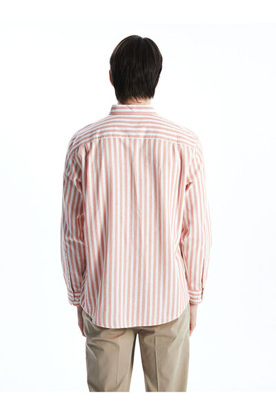 LC Waikiki LCW Vision Regular Fit Uzun Kollu Çizgili Poplin Erkek Gömlek
