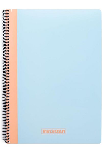 STOREMAX jvnnSHOP سلسلة Pruva Pastel، مقاس A4 100 ورقة من الورق المقوى المربعات بغلاف دفتر ملاحظات حلزوني للحيوانات الأليفة، أزرق 646268