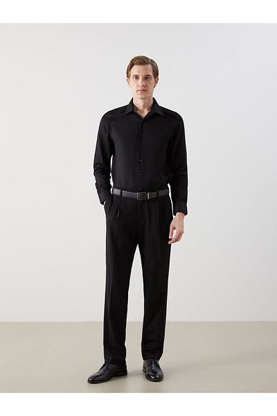 LC Waikiki Ανδρικό πουκάμισο New Season Slim Fit μακρυμάνικο με διχτυωτό πλέγμα - S50980Z8