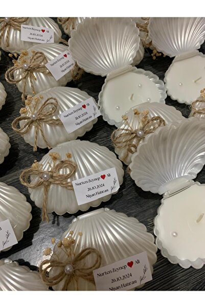 Home Hediyelik Süslemeli Istiridye Mum Süslemeli,,sünnet,düğünnişansöz,kına,d...