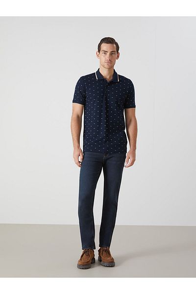 LC Waikiki Νέα σεζόν Polo γιακά με κοντό μανίκι με σχέδιο Pique Ανδρικό Tisort - S5FM28Z8