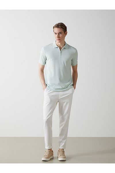 LC Waikiki Ανδρικό μπλουζάκι LCW Vision Polo με κοντό μανίκι χτενισμένο βαμβακερό