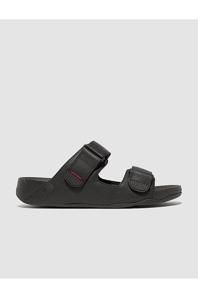 Fitflop Papuci pentru bărbați Gogh Moc L05 din piele naturală neagră