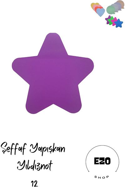 STOREMAX Jvnnastore Transparent Color Adhesive Note Paper Star Note (Purple 12) 646268