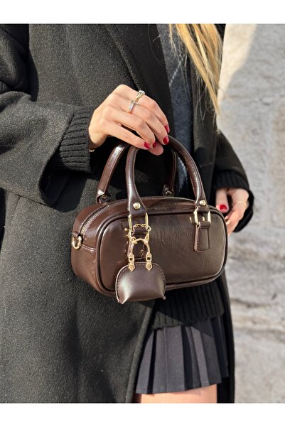 mèche atelier since 2024 Geantă din piele Bitter Brown Min pentru femei