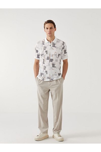 LC Waikiki New Season Polo Neck Short Sleeve Patterned Men's T-Shirt - S5Fh90Z8