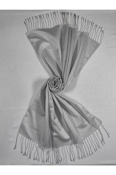 mim eşarp Solid Colored Corn Cocoon Shawl - Scarf Detailed