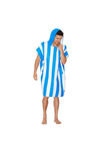 Dock & Bay PONCHO ADULTS - QUICK DRY HOODED TOWEL - BONDI BLUE - MEDIUM