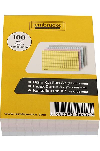 STOREMAX Sellbuystore Colorful Checkered A7 Index Card Karteikarten 100 Pcs 1053513