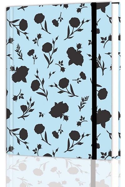 STOREMAX Sellbuystore Journals 16,5X22,5 cm Hidden Spiral Lined Notebook Undated Notepad - Floral Checkers