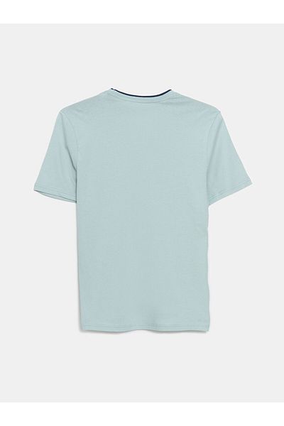 LC Waikiki Tricou pentru bărbați din bumbac pieptănat cu mânecă scurtă, cu decolteu clasic LCWAIKIKI