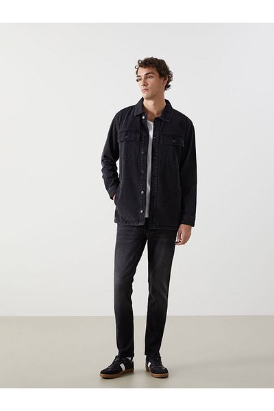 LC Waikiki Jachetă de jeans pentru bărbați cu ajustare standard