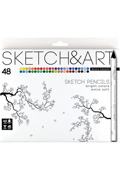STOREMAX Ntwork Visconti Sketch&Art Professional Dry Crayons (48 Colors) Art 1087243
