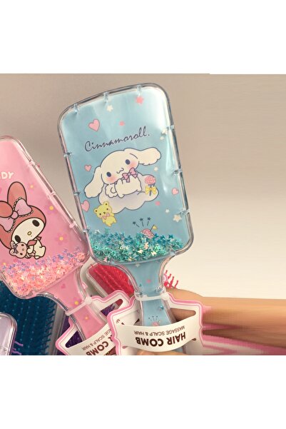 Livava Μπλε ορθογώνια χτένα για κορίτσια με λάμψη 20x8