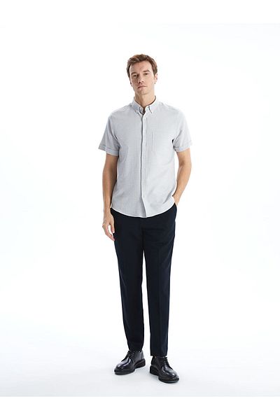 LC Waikiki Ανδρικό πουκάμισο Dobby με κοντό μανίκι LCWAIKIKI Classic Regular Fit