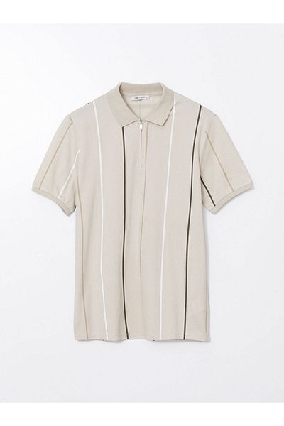 LC Waikiki Ανδρικό μπλουζάκι Lcw Vision Polo με κοντό μανίκι ριγέ πικέ