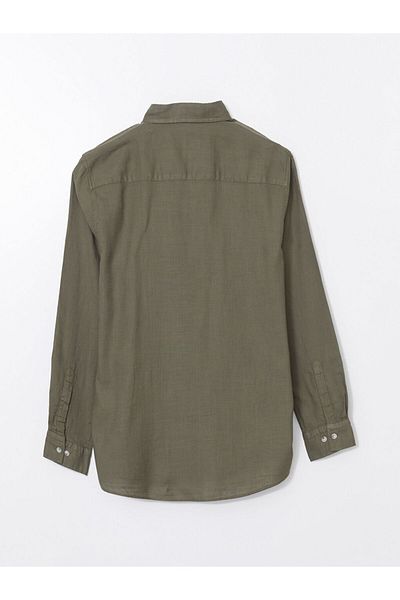 LC Waikiki Ανδρικό μακρυμάνικο πουκάμισο Dobby LCW Vision Slim Fit