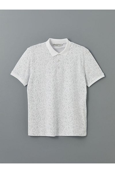 LC Waikiki LCWAIKIKI Klassisches Polo-Kragen Kurzarm-gemustertes Herren-T-Shirt