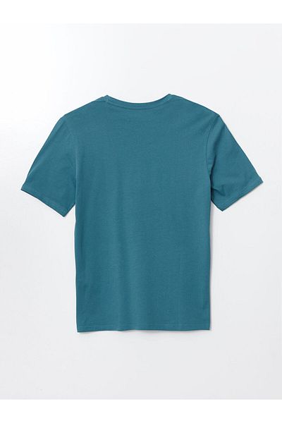 LC Waikiki Ανδρικό μπλουζάκι LCWAIKIKI Classic Crew με λαιμόκοψη κοντό μανίκι με στάμπα χτενισμένο βαμβακερό ανδρικό μπλουζάκι