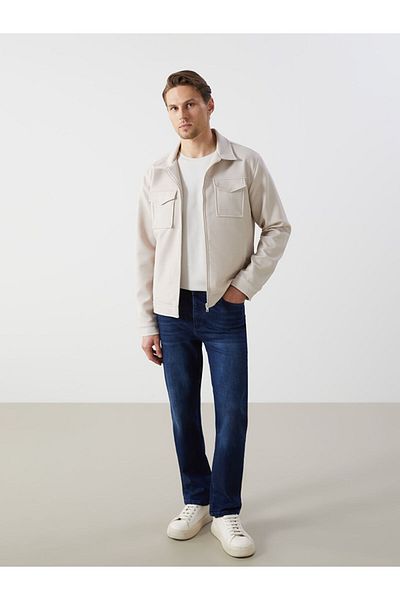 LC Waikiki Ανδρικό παλτό LCW Vision Slim Fit Shirt Collar
