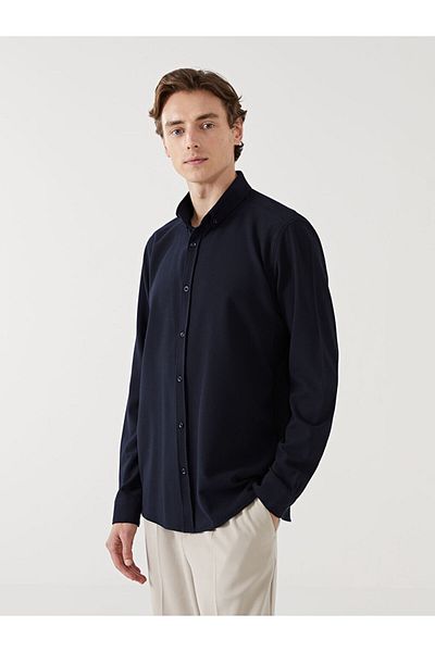 LC Waikiki Slim Fit Long Sleeve Dobby Men's Shirt