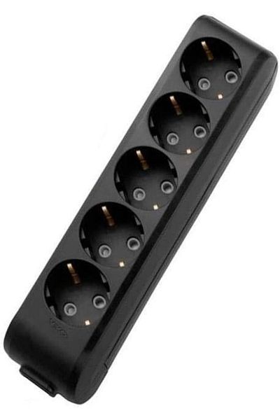 STOREMAX Svticaret Multi-Let 5-Piece Grounded Terminal Block Black Socket Mhm 1053513