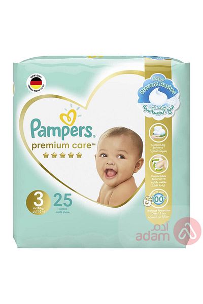 Pampers PREM/CRE NO 3(4-9 KG) 25PC