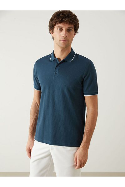 LC Waikiki Ανδρικό κοντομάνικο μπλουζάκι SOUTHBLUE Polo Neck