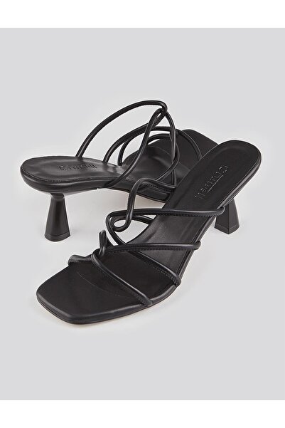 Cabani Crunell Black Women's Thin Heeled Slippers