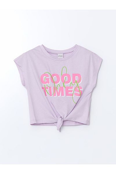 LC Waikiki New Season Crew Neck Girl's Crop T-Shirt - S5Jc98Z4
