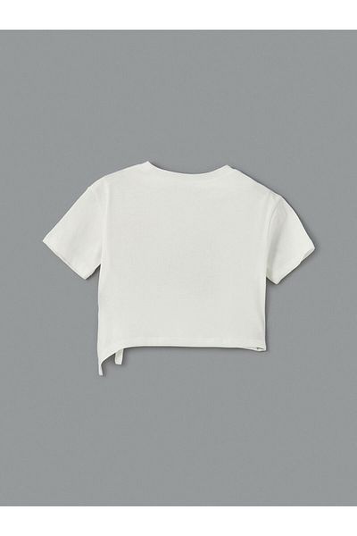 LC Waikiki Tricou pentru fete cu decolteu rotund de sezon nou - S5JD01Z4