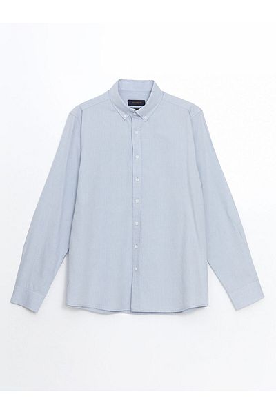 LC Waikiki Ανδρικό μακρυμάνικο πουκάμισο Oxford LCW Vision Slim Fit