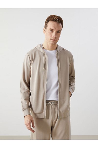 LC Waikiki Ανδρικό φούτερ με φερμουάρ LCWAIKIKI Basic με κουκούλα και μακρυμάνικο