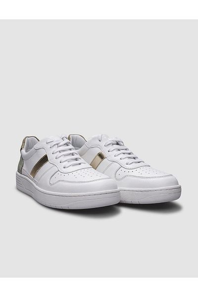 Cabani 100% Genuine Leather White Women's Sports Shoes