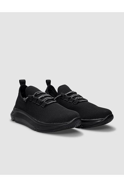 Cabani Black Knitwear Women's Sports Shoes - Lace-up