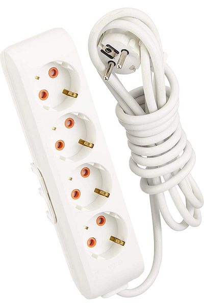 STOREMAX Svticaret Multi-Let Quadruple Socket Grounded Wired Child Proof 3 Mt Mhm 1053513