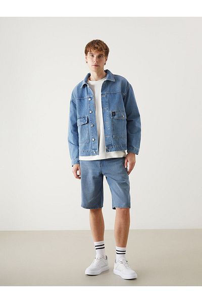 LC Waikiki Jachetă de jeans pentru bărbați, cu potrivire confortabilă